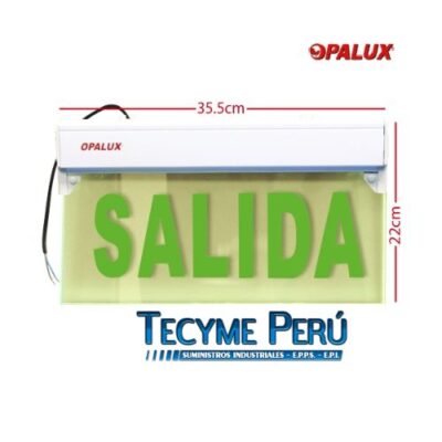 Señal de evacuacion  de Salida Acrílica LED Marca Opalux