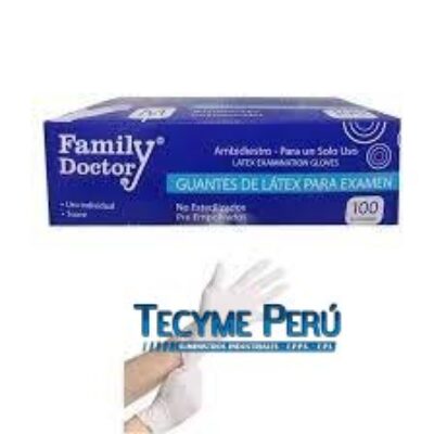 GUANTES QUIRURGICOS DE LATEX x 100 FAMILY DOCTOR