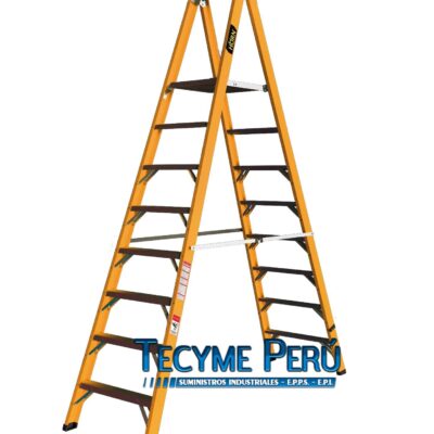 Escalera tipo plataforma doble ascenso FRP dielectrica 16 Pasos HORN